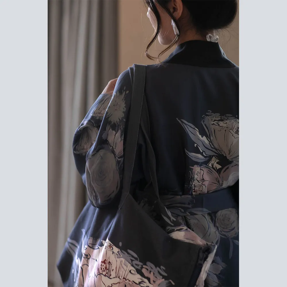 Washable Silk Twill Jia Kimono Wrap