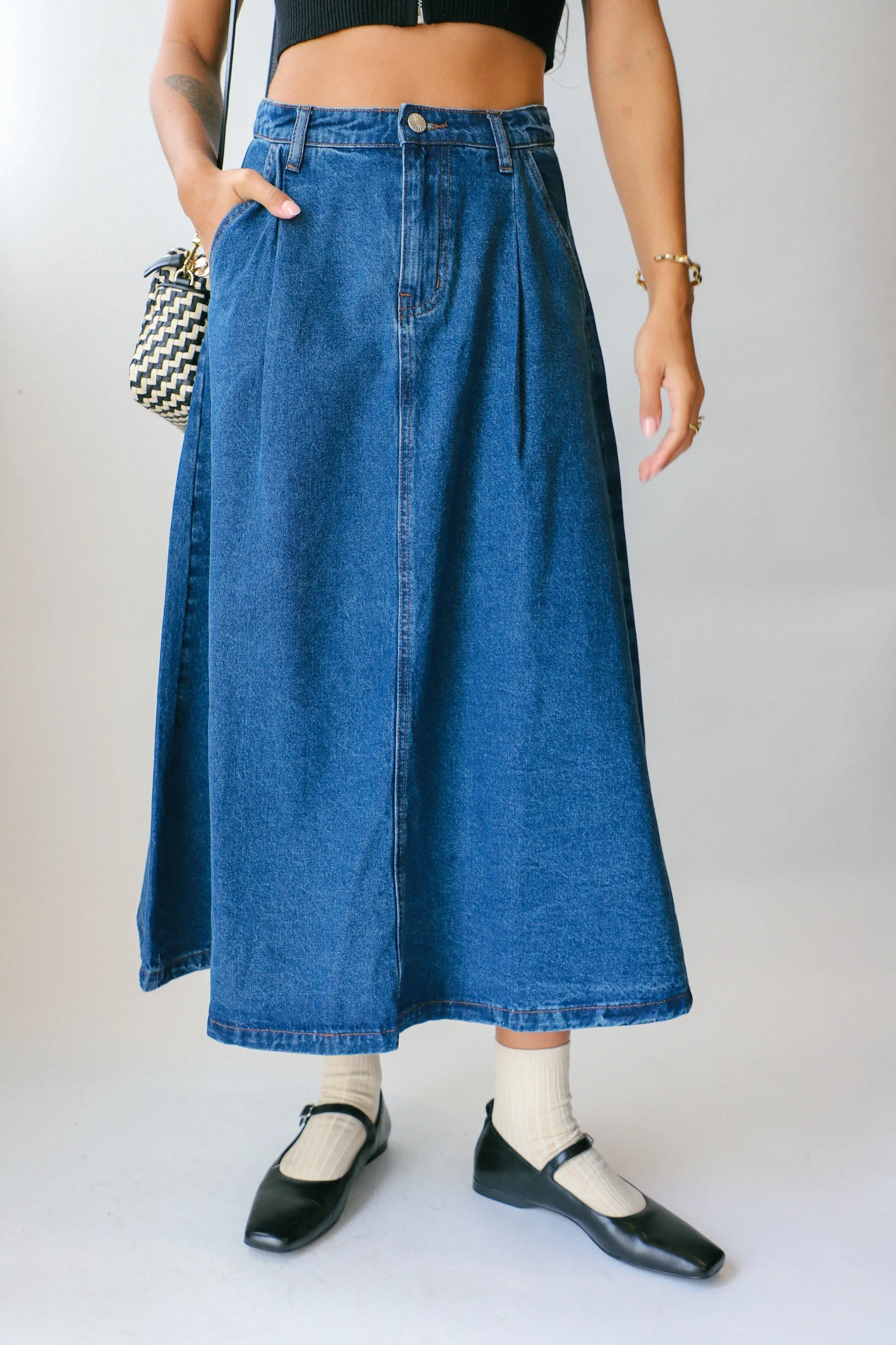 Washed Blue Bonnie Skirt