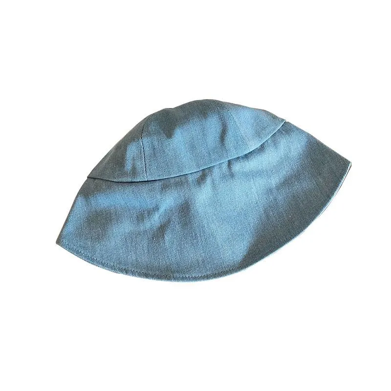 Washed Blue Denim Retro Cute Bucket Sunscreen Hat