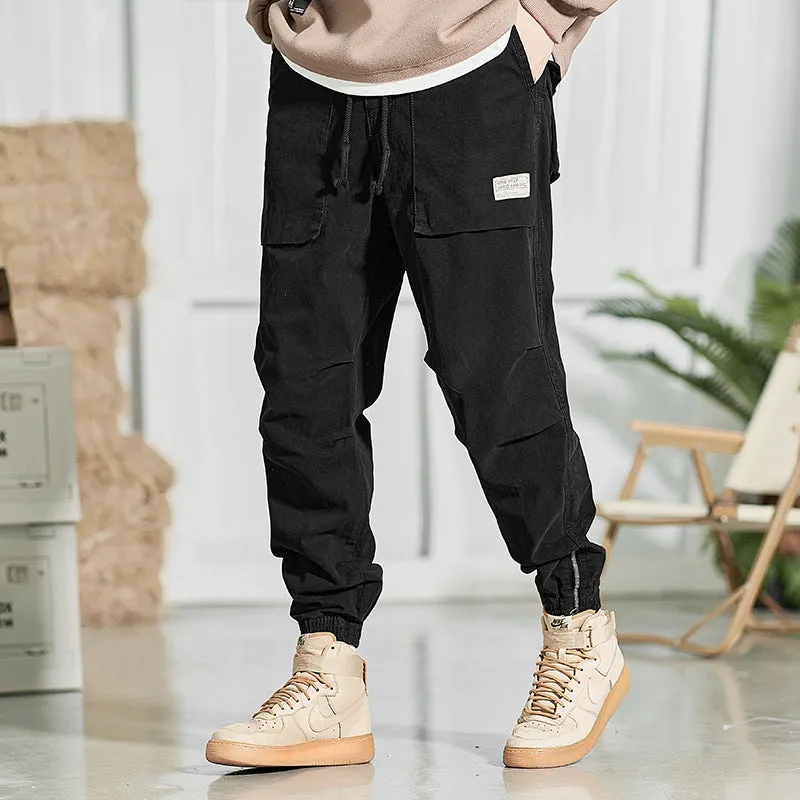 WASHED COTTON THICKENED WORKWEAR CARGO  PANTS