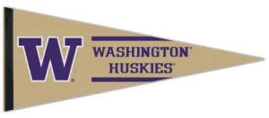 Washington Huskies NCAA Team Logo Style Premium Felt Collector's Pennant - Wincraft Inc.