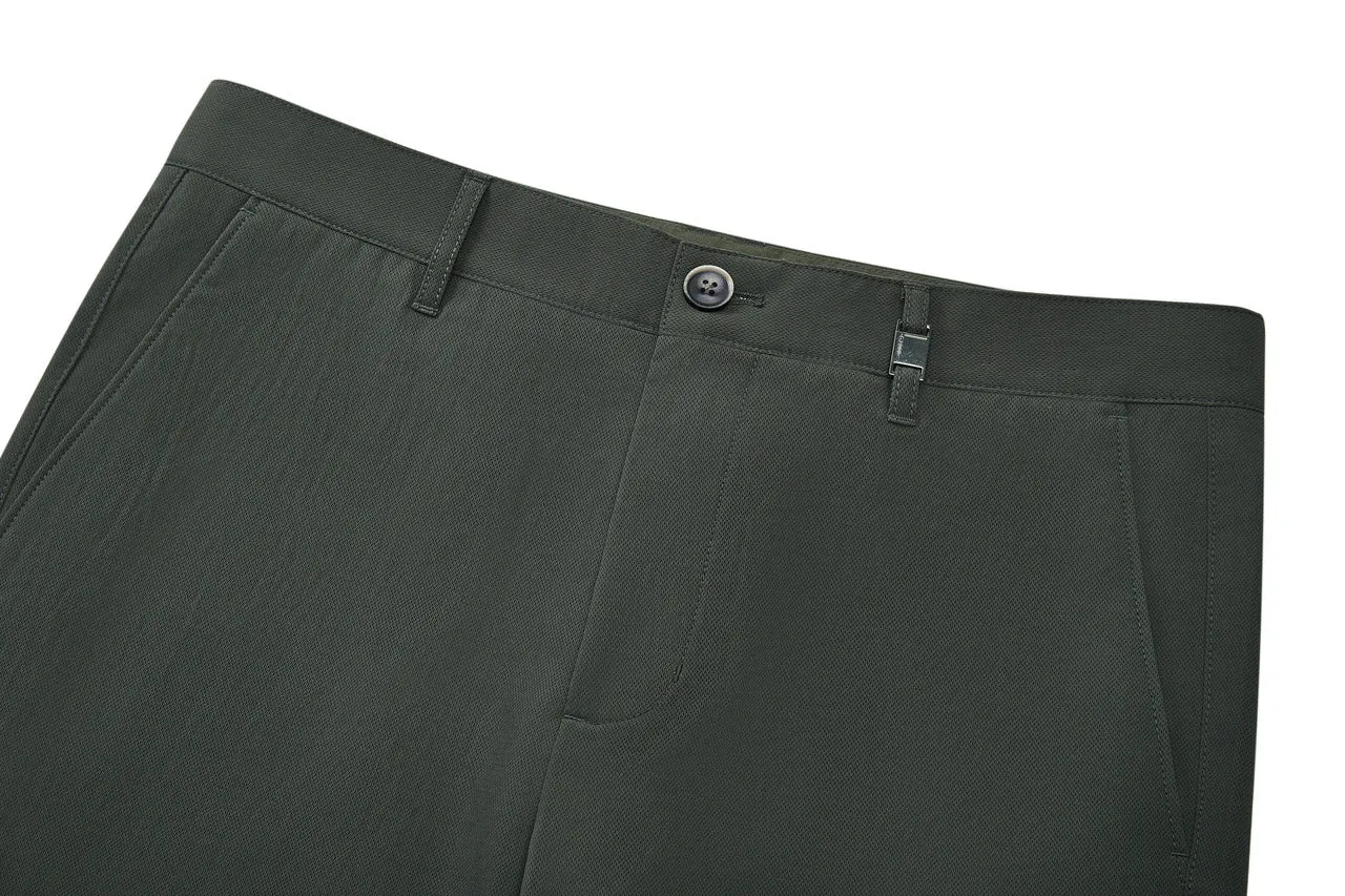 Water-Repellent Crinkle Effect Casual Pants in Extra Slim Fit