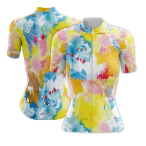 Watercolor Pedal Splash | Women's Short Sleeve Cycling Jersey