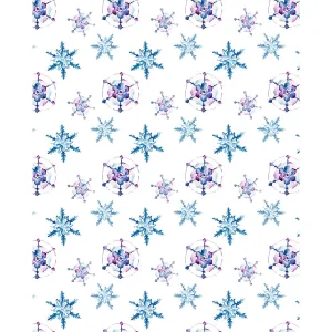 Watercolor Snowflakes Printed Backdrop