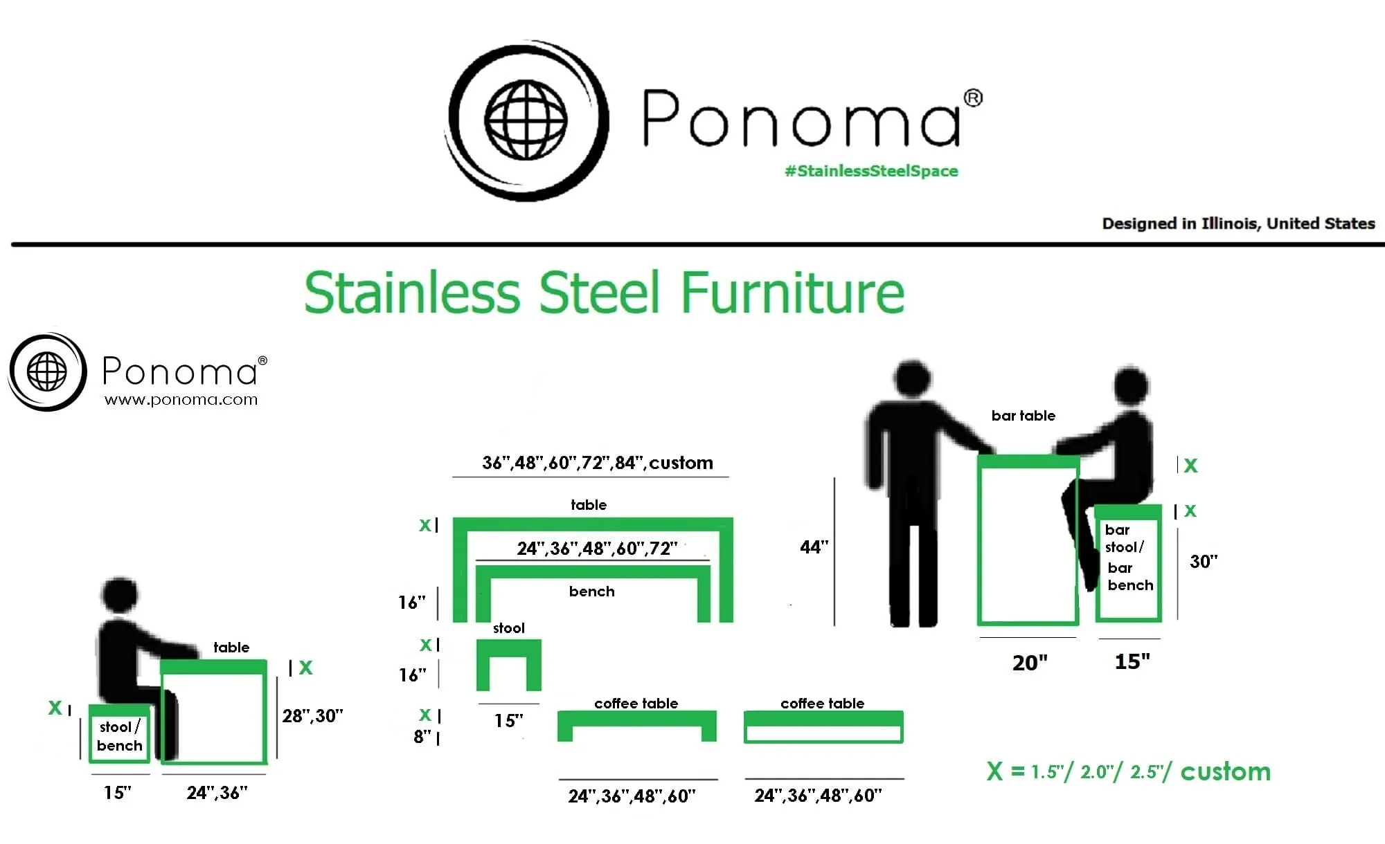 Waterfall table Ponoma®