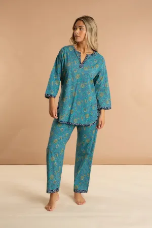 Waterlily Women's Floral Cotton Pyjamas