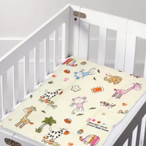 Waterproof Changing Sheet Set I Love Animals Cream