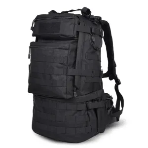 Waterproof Nylon Backpack Shoulders Bag Outdoors Hiking Camping Travelling Bag, Capacity:45L(Black)