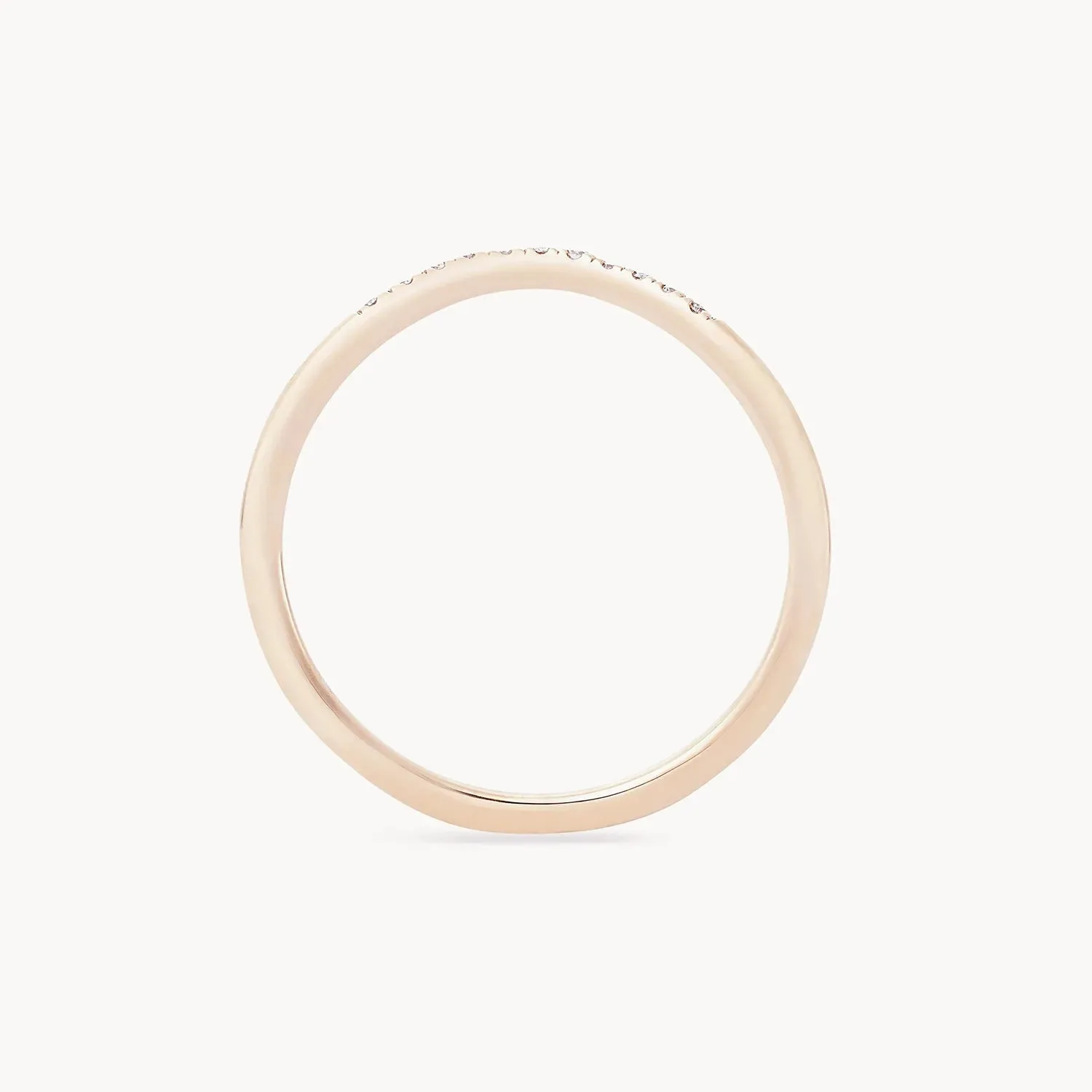 wave eternity ring - 14k rose gold, white diamond