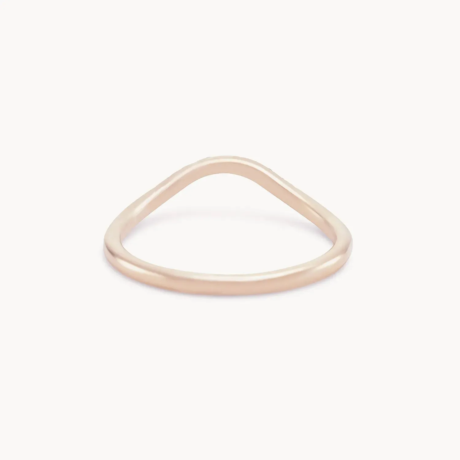 wave eternity ring - 14k rose gold, white diamond