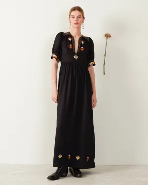 Waverly Smoke Embroidered Dress