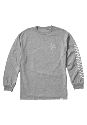 Waves Long Sleeve T-Shirt - Heather Gray