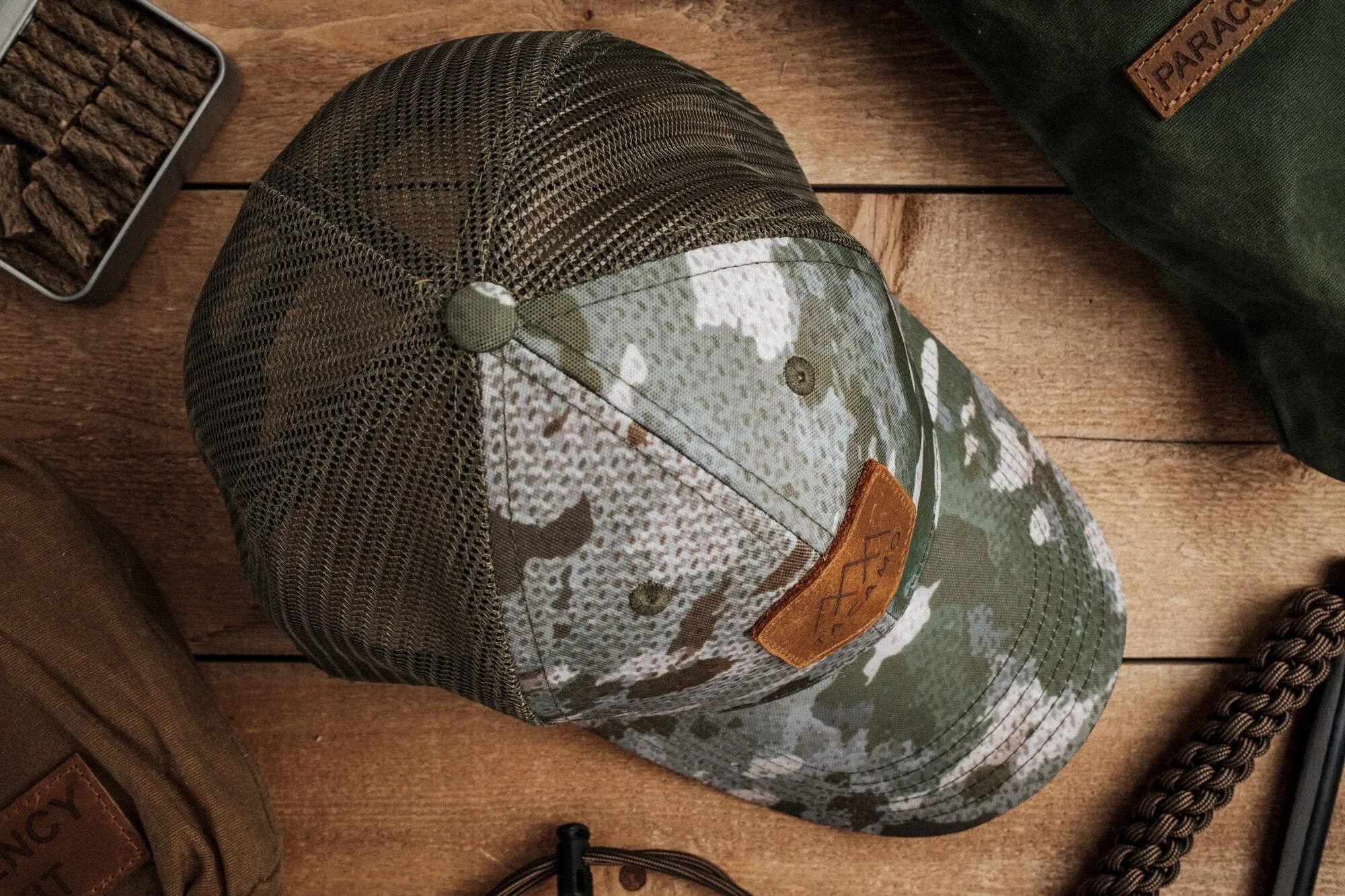 Waxed Camo Trucker Hat