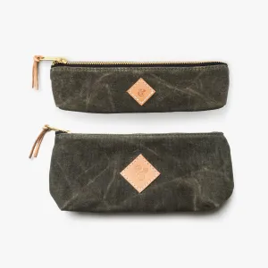 Waxed Canvas Pouch Set