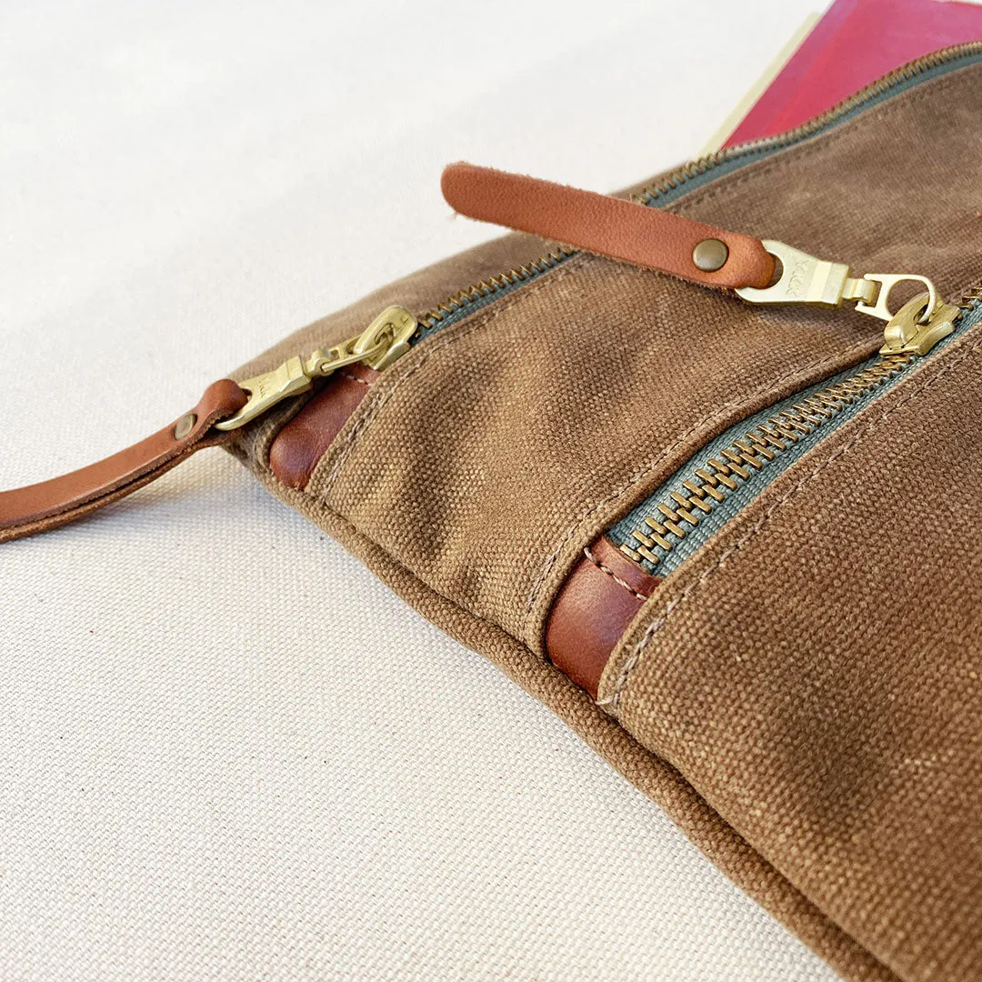 Waxed Canvas Zipper Pouch