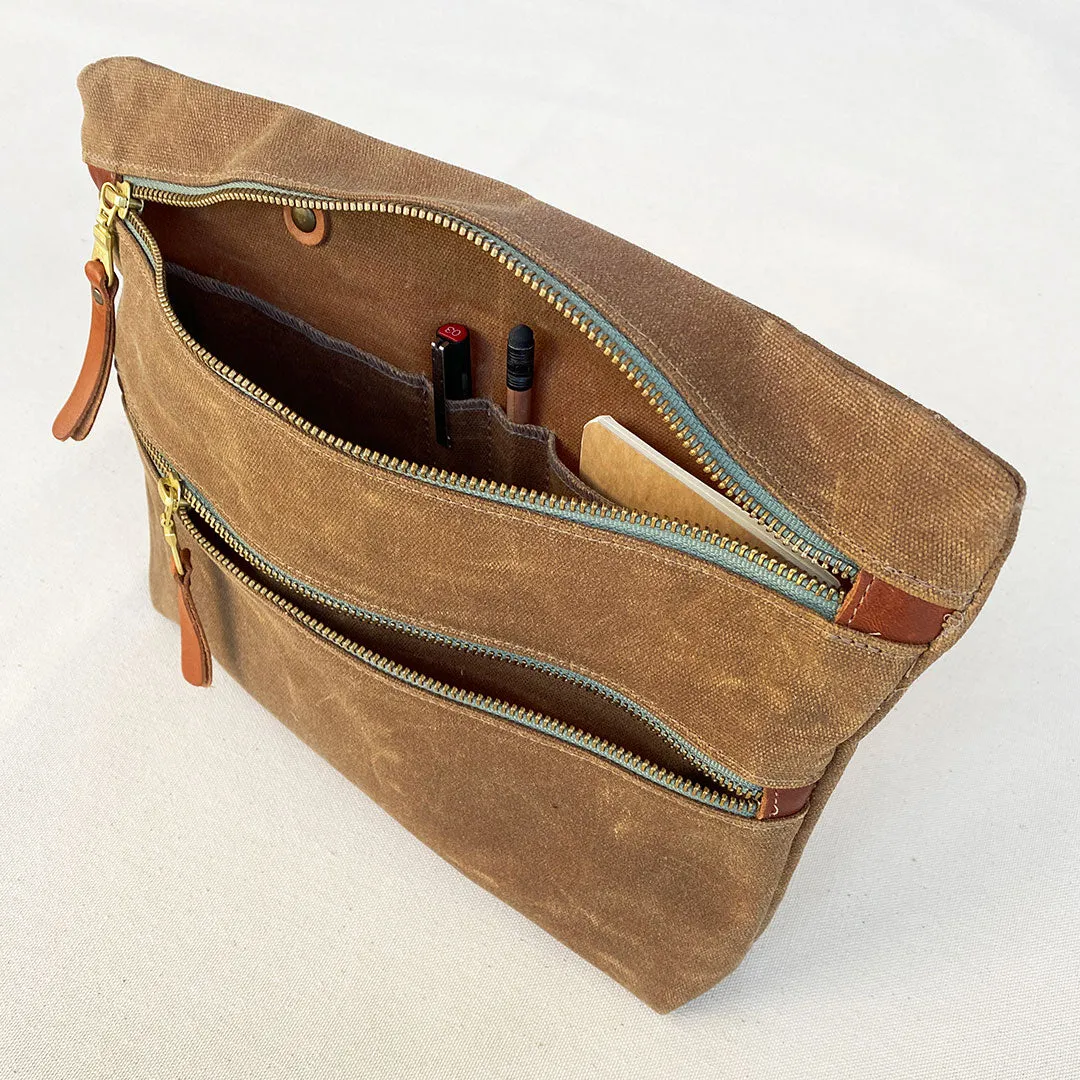 Waxed Canvas Zipper Pouch