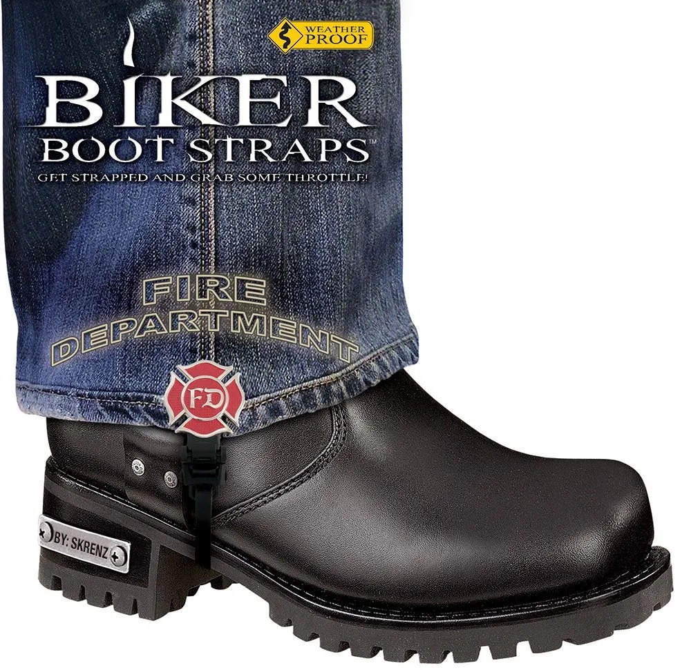 Weather Proof- Boot Straps- Fire Department- 6 Inch - BBS/FD6