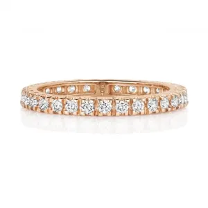 Wedding Band 18ct Rose Gold Diamond Eternity Ring WQ259R