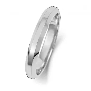 Wedding Band 18ct Wedding Bevelled Edge Ring WQ143WM