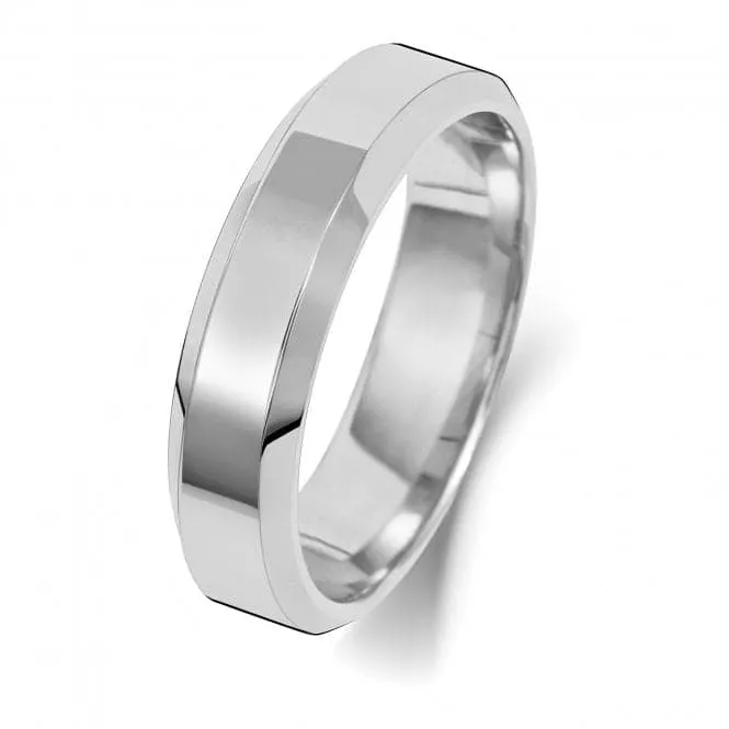 Wedding Band 18ct Wedding Bevelled Edge Ring WQ145WH