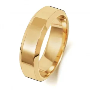 Wedding Band 18ct Wedding Bevelled Edge Ring WQ146M