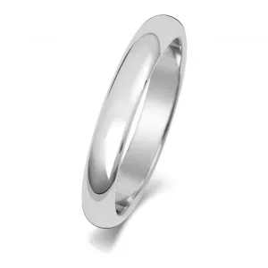 Wedding Band 18K D Shape 3mm Wedding  Ring WQ103WUL/I