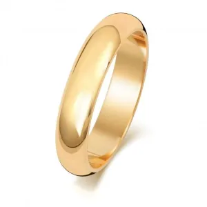 Wedding Band 18K D Shape 4mm-1.75 Wedding  Ring WQ104H