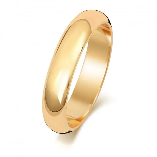 Wedding Band 18K D Shape 4mm Wedding  Ring WQ104UL/I