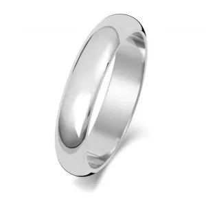 Wedding Band 18K D Shape 4mm Wedding  Ring WQ104WUL/I