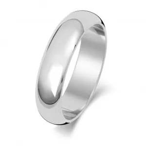 Wedding Band 18K D Shape 5mm Wedding  Ring WQ105WUL/I