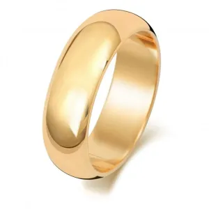 Wedding Band 18K D Shape 6mm-1.5 Wedding  Ring WQ106M