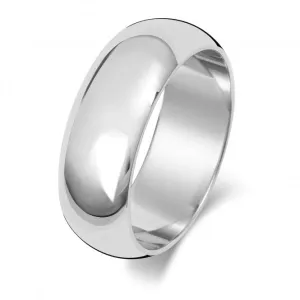 Wedding Band 18K D Shape 7mm-1.8 Wedding  Ring WQ107WH