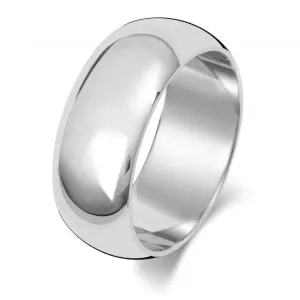 Wedding Band 18K D Shape 8mm-1.8 Wedding  Ring WQ108WH