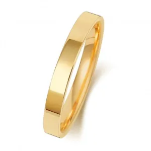 Wedding Band  18K Flat Court 2.5mm-1.7 Wedding  Ring WQ122H/I