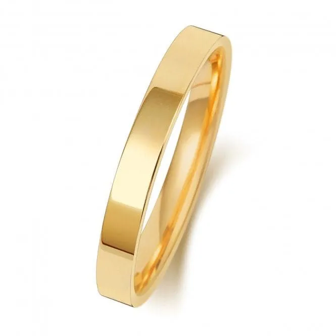 Wedding Band 18K Flat Court 2.5mm-2.0 Wedding  Ring WQ122EH/I