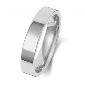 Wedding Band 18K Flat Court 4mm-1.45 Wedding  Ring WQ124WM