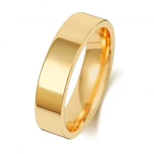 Wedding Band 18K Flat Court 5mm-1.2 Wedding  Ring WQ125L