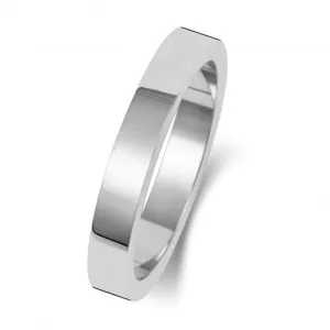 Wedding Band 18K Flat Flat 3 mm-1.15 Wedding  Ring WQ173WL/I