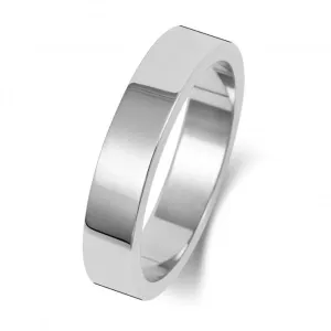 Wedding Band 18K Flat Flat 4 mm-1.2 Wedding  Ring WQ174WL