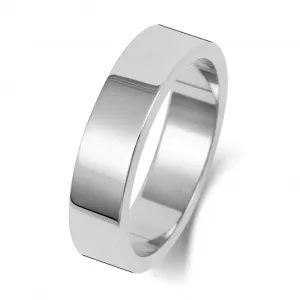 Wedding Band 18K Flat Flat 5 mm-1.45 Wedding  Ring WQ175WM