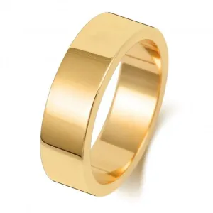 Wedding Band 18K Flat Flat 6 mm-1.8 Wedding  Ring WQ176H