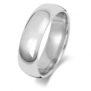 Wedding Band 18K Trad Court 6mm Wedding  Ring WQ166WL