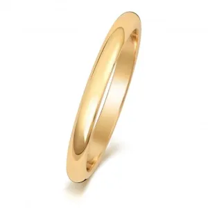 Wedding Band  9ct D Shape  2mm Wedding  Ring W101M