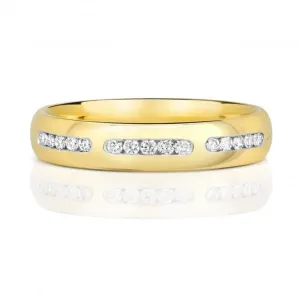 Wedding Band 9ct Gold Diamond Wedding 4.0mm Ring RD734