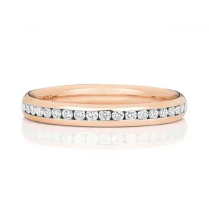 Wedding Band 9ct Rose Gold Diamond Eternity Ring W220R/I