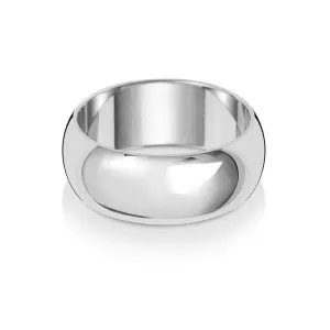 Wedding Band 9K D Shape 8mm-0.0.92 Wedding  Ring W108WUL