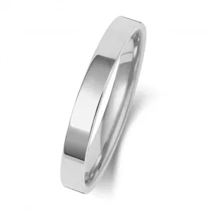 Wedding Band 9K Flat Court 2.5mm-1.7 Wedding  Ring W122WH