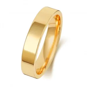 Wedding Band 9K Flat Court 4mm-1.75 Wedding  Ring W124H