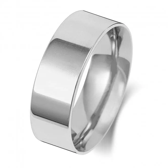 Wedding Band 9K Flat Court 7mm-1.25 Wedding  Ring W127WL