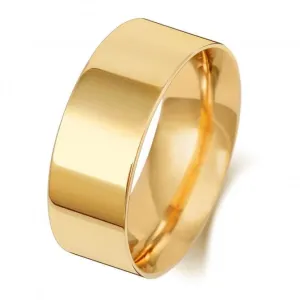 Wedding Band 9K Flat Court 8mm-1.5 Wedding  Ring W128M